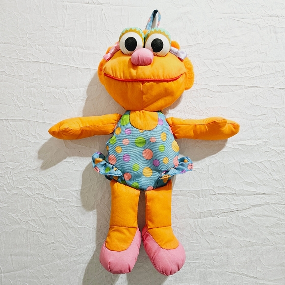 Sesame Street - Vintage Water Pals Zoe Bean Bag Plush 1995 - Picture 1 of 9
